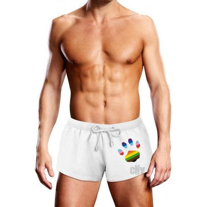 Prowler Swim Trunk White Oversized Paw Medium - Men's Swimwear for Comfortable and Stylish Poolside Lounging - Adult Naughty Store