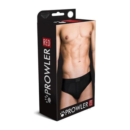 Prowler Red Ass-less Brief Black XL - Seductive Men's Open-Back Lingerie, Model RAB-BLK-XL, for Intimate Pleasure