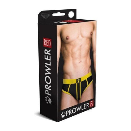 Prowler Red Ass-less Brief Yellow Medium - Sensual Seduction Lingerie for Men (Model: PRB-001) - Adult Naughty Store