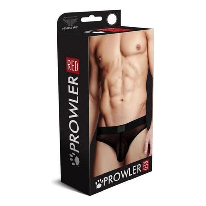 Prowler Red Fishnet Assless Brief Black Large - Sensual Lingerie for Men - Model FNB-001 - Unleash Your Seductive Side with Confidence - Size L - Adult Naughty Store