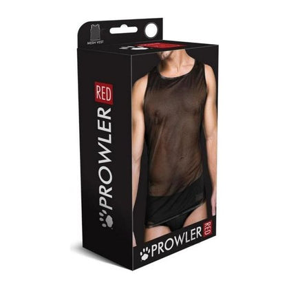 Prowler Red Mesh Vest BLK LG Unisex Vibrating Model 5003 Gender-Neutral Anal Pleasure Toy in Black