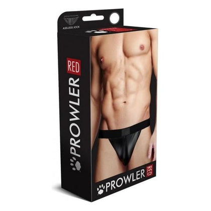 Prowler Red Wetlook Assless Jock Black XL - Sensual and Provocative Men's Lingerie for Intimate Adventures