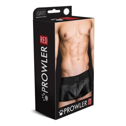 Prowler Red Wetlook Assless Trunk Black Medium - Sensual Men's Lingerie for Intimate Play, Model PRWT-BLK-M, Size M - Adult Naughty Store