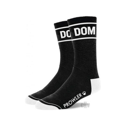 DOMINIX Prowler RED Dom Socks White - Male Submissive's Essential Accessory