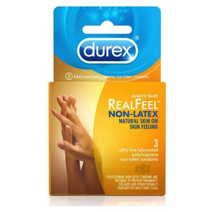 Durex Avanti Real Feel 3pk - Polyisoprene Skin-on-Skin Condoms for a Natural Sensation