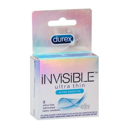 Durex Invisible Ultra-Thin Condoms 3pk - Enhance Intimacy and Sensation for Unparalleled Pleasure (Gender: Unisex, Area of Pleasure: All, Color: Transparent)