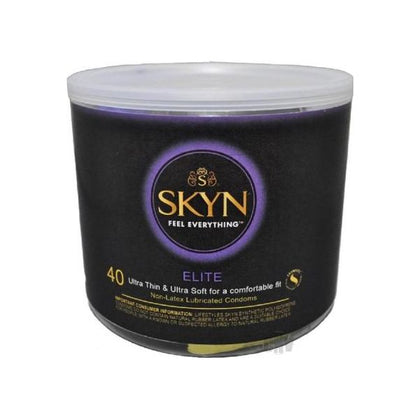 Lifestyles Skyn Elite Ultra-Thin Non-Latex Condoms - Sensation-Enhancing Pleasure Protection for All Genders - Pack of 40
