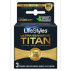 Lifestyles Ultra Sensitive Titan 3's: Premium Ultra Thin Latex Condoms for Extra Comfort and Pleasure - Adult Naughty Store