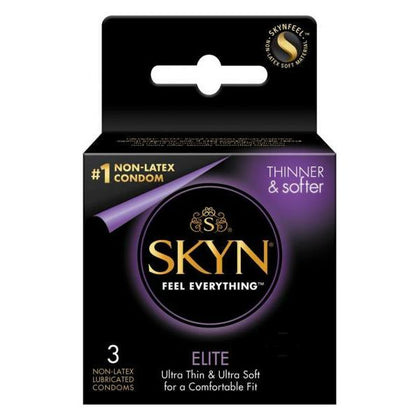 Skyn Elite 3's - Ultra-Thin Polyisoprene Condoms for Men - Intensify Pleasure with Sensational Sensitivity - Pack of 3