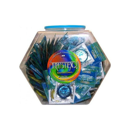 Trustex Assorted Colors Lubricated Condoms - Enhance Your Intimate Experience with Vibrant Variety
