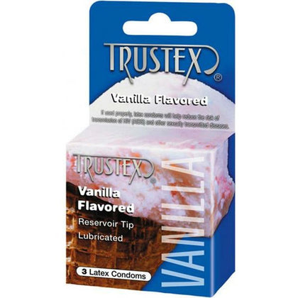 Trustex Vanilla Flavored Condoms 3 Pack - The Perfect Pleasure Enhancer for a Sweet and Sensual Experience