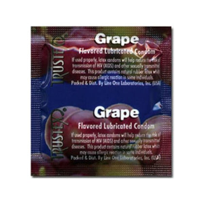 Trustex Grape Flavored Lubricated Condoms - 3 Pack - FDA Approved - Sugar-Free Flavored Pleasure - Grape Scented - Safe and Sensual Intimacy - Protection for All Genders - Enhance Your Erotic Experience