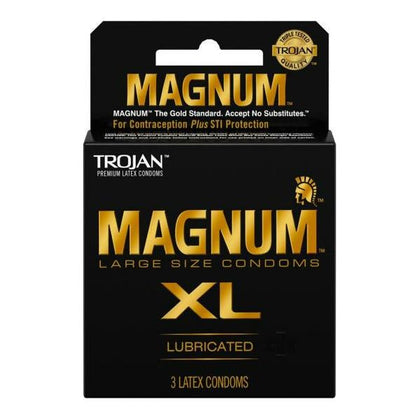 Magnum XL 3 Pack Latex Condoms for Enhanced Pleasure and Safety - Trojan