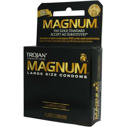 Trojan Magnum Large Size Lubricated Condoms - Model M3L - For Men - Ultimate Comfort and Pleasure - Vibrant Blue - Adult Naughty Store