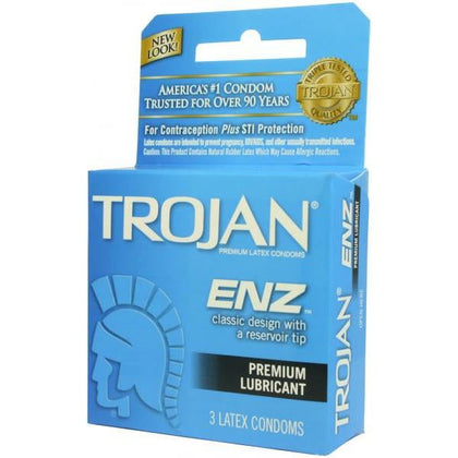 Trojan ENZ Lubricated Condoms 3 Pack - Premium Latex Protection for Enhanced Comfort and Safety