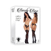 Barely B Allure Mesh Garter-Panty Set | Seductive Black Lingerie | Model BB-789 | Women | Thigh-High Stocking Attachment | One Size - Adult Naughty Store