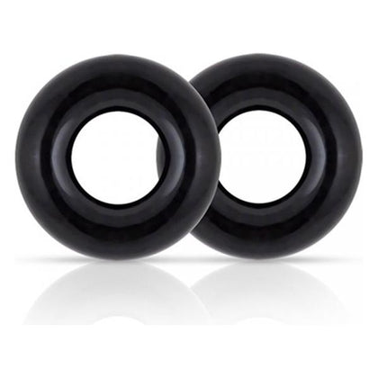 Blush Stay Hard Oversized Elastomer Donut Rings - Model XR-1001 - Male Stamina Enhancement - Enhances Size and Stamina - Pleasure Enhancer - Black - Adult Naughty Store