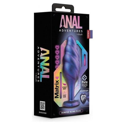 Cypher Anal Adventures Matrix Bumped Bling Plug - Model XYZ123 - Unisex - Sensational Anal Pleasure - Sapphire - Adult Naughty Store