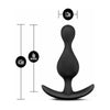 Anal Adventures Platinum Wave Plug Black - Model AA-001 - Unisex Anal Pleasure Toy - Adult Naughty Store