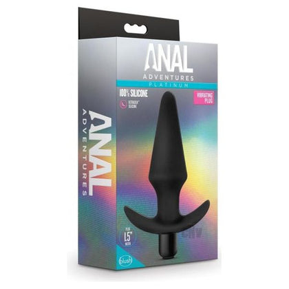 Anal Adv Platinum Silicone Vibe Plug - Model AAVP-001 - Unisex Anal Pleasure - Black