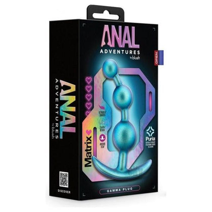 Anal Adventures Matrix Gamma Plug Neptune Teal - Unleash Pleasure and Explore New Sensations - Adult Naughty Store