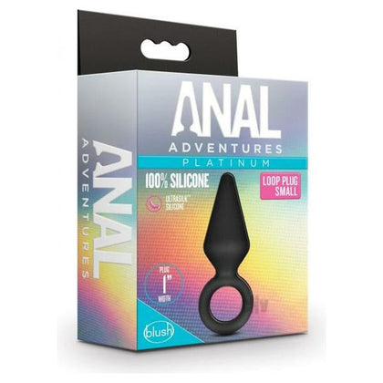 Anal Adventures Platinum Loop Plug SM - Unleash Sensational Pleasure for All Genders in Sultry Black - Adult Naughty Store