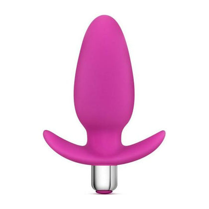 Introducing the SensaThrob Little Thumper Fuchsia Vibrating Butt Plug - Model ST-500X: The Ultimate Pleasure for All Genders! - Adult Naughty Store