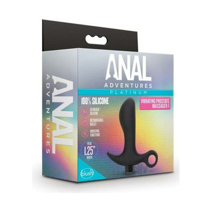 Anal Adventures Platinum Vibe P-mass 01 - Rechargeable 10 Function Prostate Stimulator for Men - Intense Pleasure in Luxurious Black