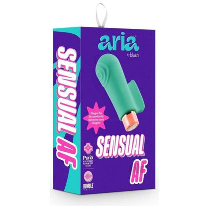 Aria Sensual AF Teal - Powerful Rumbly Vibrating Silicone G-Spot Massager for Women - Adult Naughty Store