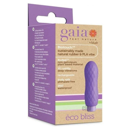 Gaia Eco Bliss Lilac - Premium Eco-Friendly Vibrator for Intense Pleasure - Model GEB-1001 - Women - Clitoral Stimulation - Stunning Lilac Color - Adult Naughty Store