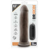 Dr Skin Dr Throb 9.5 inches Vibrating Cock Suction Cup Brown - Adult Naughty Store