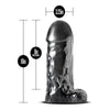 Jet Destroyer Carbon Black Metallic Realistic Dildo - Model XJ-5001 - For Men and Women - Intense Pleasure - Carbon Black - Adult Naughty Store