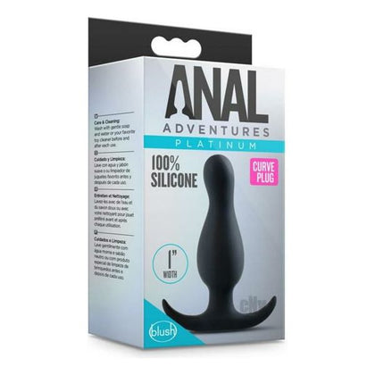 Anal Adventures Platinum Curve Plug Black - Model AP-CPB-001: Prostate Pleasure for All Genders