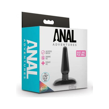 Anal Adventures Basic Anal Plug Small Black - Premium Silicone Anal Toy for Intense Pleasure - Adult Naughty Store