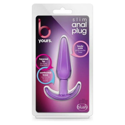 B Yours Slim Anal Plug - Model BP-001 - Unisex - Anal Pleasure - Purple - Adult Naughty Store