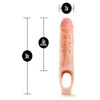 Performance 9-Inch Cock Sheath Penis Extender - Lifelike Beige Sleeve for Enhanced Sensations and Extended Playtime - Adult Naughty Store