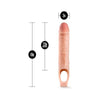 Performance 10 Inches Cock Sheath Penis Extender Beige - Adult Naughty Store