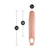 Blush Novelties Performance 11.5 Inches Cock Sheath Penis Extender - Model XE-115 - Male - Enhanced Pleasure - Beige Vanilla - Adult Naughty Store