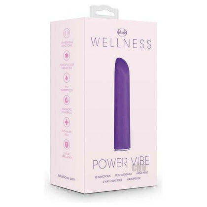 Wellness Power Vibe PV-10 UltraSilk Silicone Rechargeable Vibrating Bullet for Intense Clitoral Stimulation - Purple - Adult Naughty Store