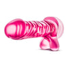 B Yours Basic 8 Pink Realistic Dildo - Model BY-BD-008 - Lifelike Pleasure for All Genders - Pink - Adult Naughty Store