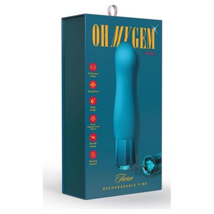 Introducing the Oh My Gem Fierce Blue Topaz Pleasure Wand - Model XT-5000: The Ultimate Rebirth for Intense Sensations and Exploration - For All Genders, Internal and External Pleasure - Capt - Adult Naughty Store