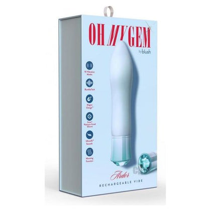 Oh My Gem Ardor Aquamarine G-Spot and Clitoral Vibrator - Model A1 - Intense Pleasure for Passionate Souls - Turquoise - Adult Naughty Store