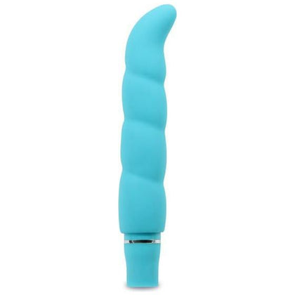 Blush Novelties Purity G Aqua Blue Vibrator - Model PG-001 - Women's Luxury Silicone Ribbed G-Spot Pleasure Toy - Adult Naughty Store