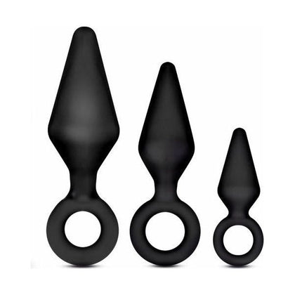 Candy Rimmer Kit - Silicone Butt Plug Set (Model CRK-001) for Anal Play - Unisex - Black