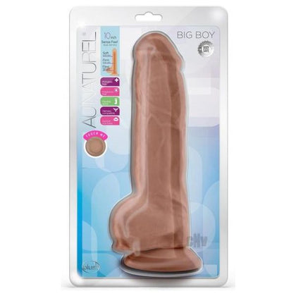 Au Naturel Big Boy Mocha - Realistic Sensa Feel® FlexiShaft Dildo - Model BB-200 - For Men - Fullness and Length - Deep Brown - Adult Naughty Store