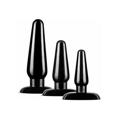 Anal Adventures Basic Plug Kit Black: Versatile Anal Training Set for Intimate Exploration and Pleasure - Adult Naughty Store