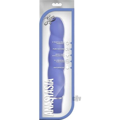 Luxe Anastasia Periwinkle Silicone Vibrating Bullet - Model LP-10, for Women, Clitoral Stimulation, Seductive Blue