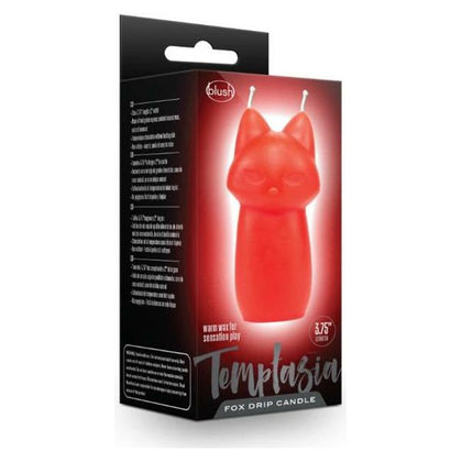 Temptasia Fox Drip Candle Red: Sensual Soy-Based Non-Sticky Candle for Couples' Play, Model TFX-001, Red