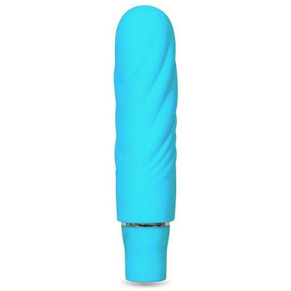 Introducing the Exquisite Aqua Blue Silicone Vibrator by Nimbus Mini - Model NM-001 - Clitoral Stimulation