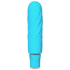 Introducing the Exquisite Aqua Blue Silicone Vibrator by Nimbus Mini - Model NM-001 - Clitoral Stimulation